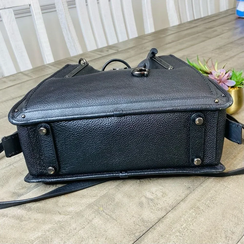 Coach 38551 Dreamer 27 Pabbled Leather Black Crossbody Bag - Picture 8 of 12